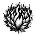 flame symbolizing warmth tattoo design idea