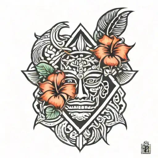 Hawaiian tribal tattoo design idea