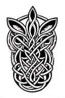 celtic pattern inspired tattoo design idea