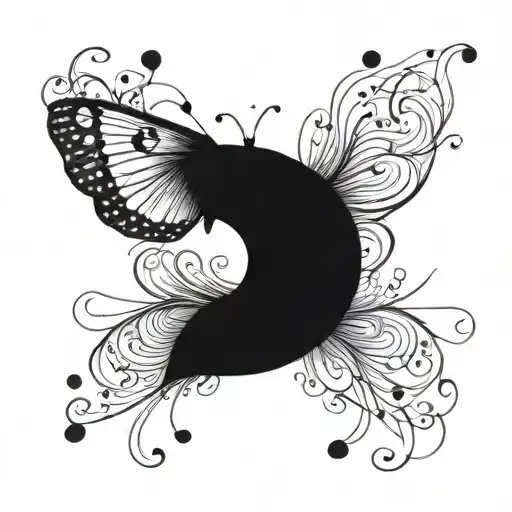 semi colon butterfly minimalist tattoo tattoo design idea