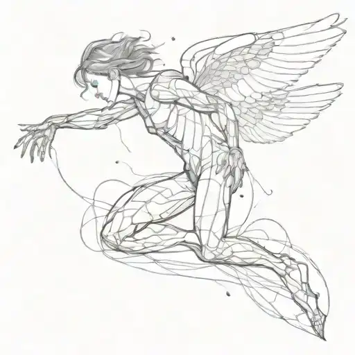free soul leaving the body tattoo design idea