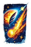 comets stars tattoo design idea