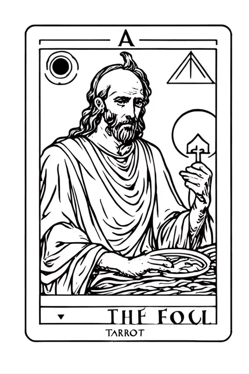 tarrot the fool tarot card tattoo design idea