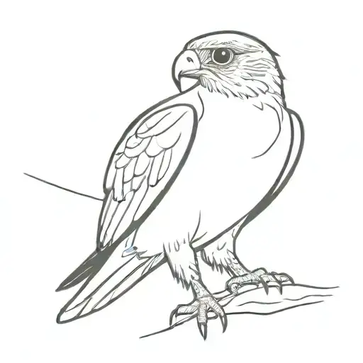 Peregrine falcon flying outline drawing tattoo tattoo design idea