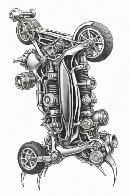 biomechanics on the shoulder mechanisms of the car tattoo design idea