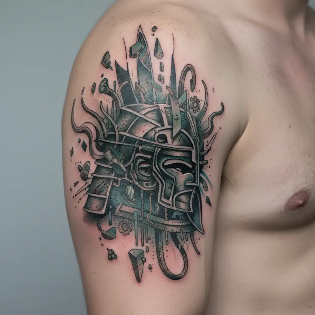 Spartan warrior tattoo design idea