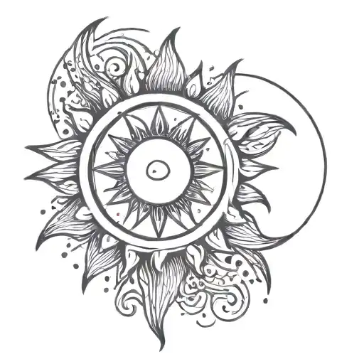 a sun tattoo with the lyrics next to it "Of all the stars I've ever seen you are the sun" tattoo design idea