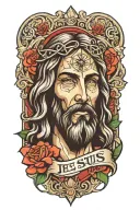 Jesus tattoo design idea