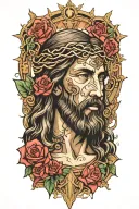 Jesus tattoo design idea