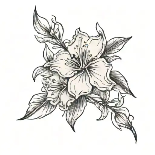 Oleander tattoo with shikigami from spirited away tattoo design idea