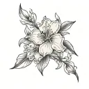 Oleander tattoo with shikigami from spirited away tattoo design idea