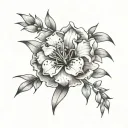 Oleander tattoo with shikigami from spirited away tattoo design idea
