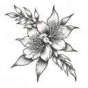 Oleander tattoo with shikigami from spirited away tattoo design idea