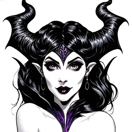 Ursula and  maleficent  tattoo design idea