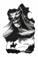 matterhorn mountain tattoo design idea