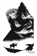 matterhorn mountain tattoo design idea