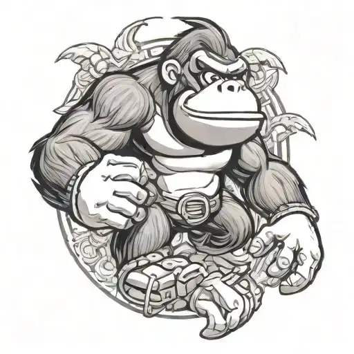 donkey kong tattoo design idea