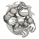 donkey kong tattoo design idea