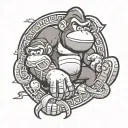 donkey kong tattoo design idea
