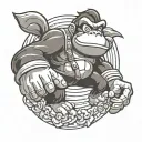 donkey kong tattoo design idea