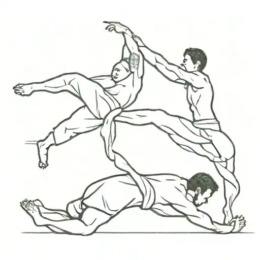 capoeira moves tattoo design idea