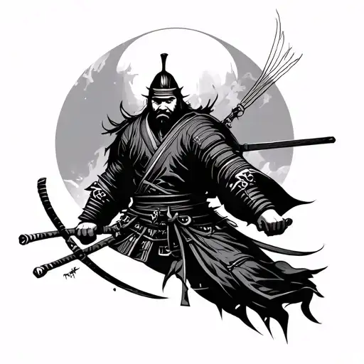 Ronin samurai tattoo design idea