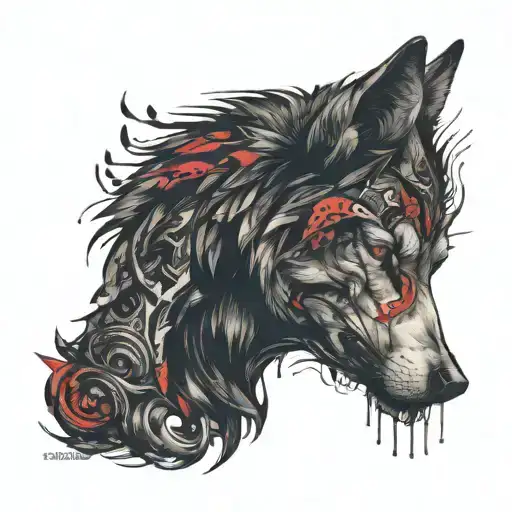 intense wolf tattoo for neck tattoo tattoo design idea