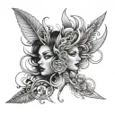Crystal Babe Purugan tattoo design idea