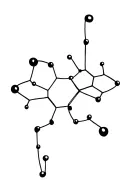 dmt molecule intertwined tattoo design idea