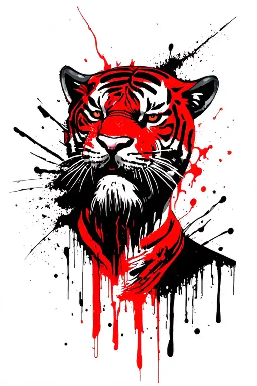 Tony's Mask (raging Tiger) From The Game Named "Hotline Miami 2: Wrong number" Tattoo tattoo design idea