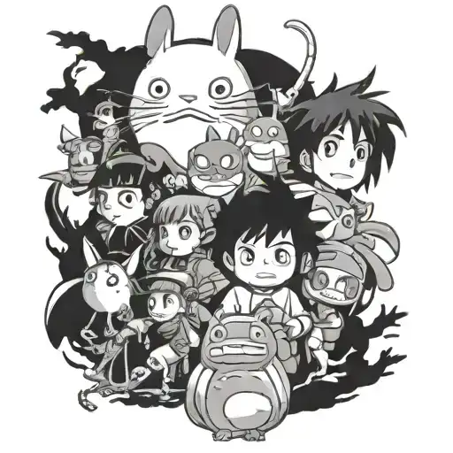 Studio Ghibli films tattoo design idea