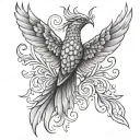 phoenix honeycomb tattoo design idea