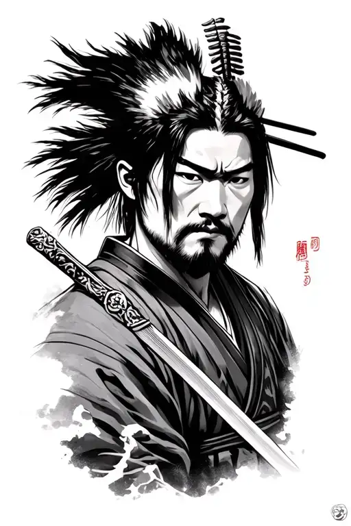 Miyamoto Musashi Vagabond Manga tattoo design idea