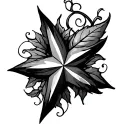 Vine ivy star tattoo design idea