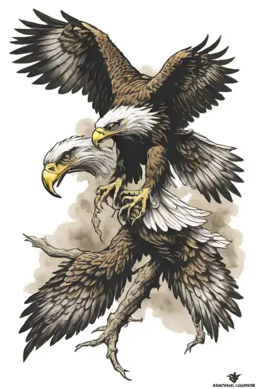 Eagle and airborne infantry tattoo design idea