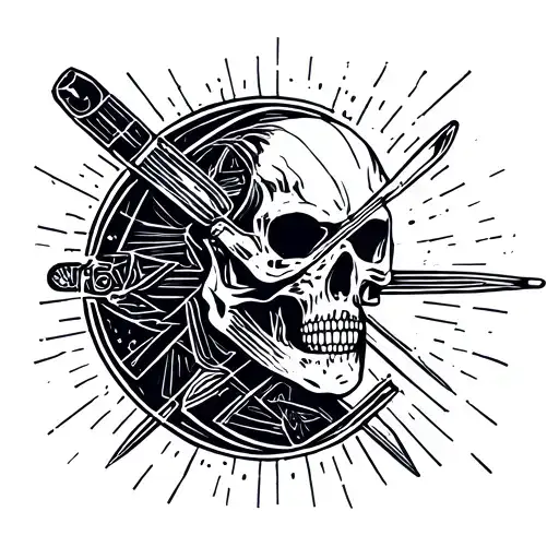 survival chef apocalypse tattoo design idea