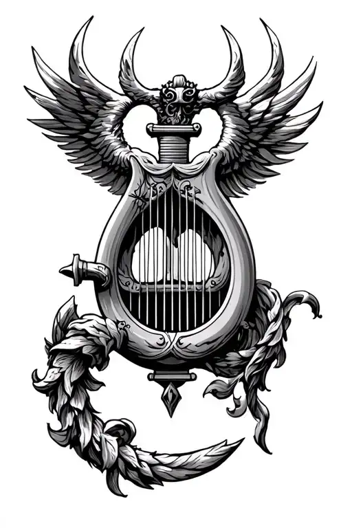 Apollo lyre forearm tattoo design tattoo design idea