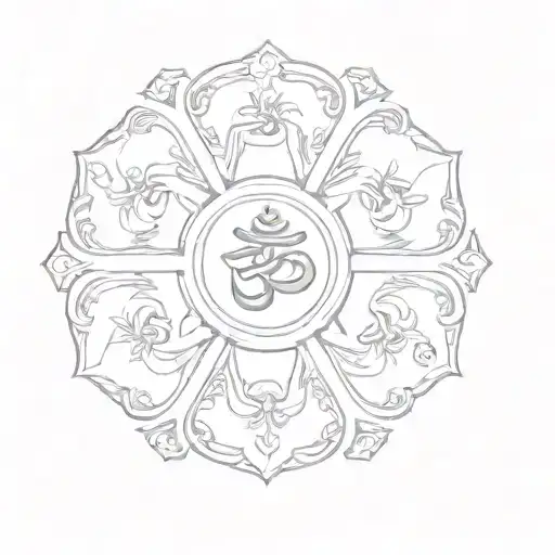 om mani padme hum tattoo design idea