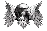 bald eagle wings tattoo design idea