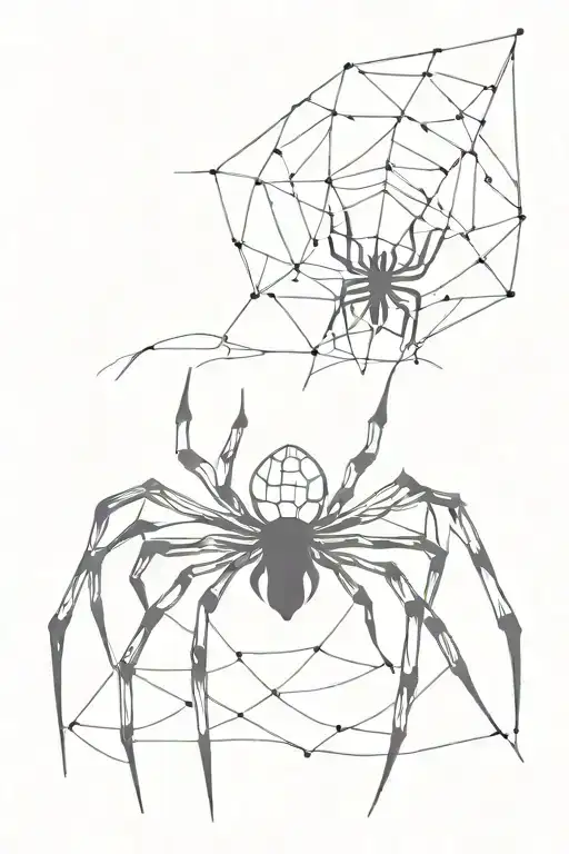 gothic style spider tattoo design idea