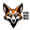 "Fox Box" "Fox Box" "Fox Box" Mechanical fox head logo. Low detail, simple design. tattoo design idea