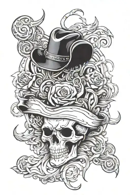 leather toolings, western, lost loved ones  tattoo design idea