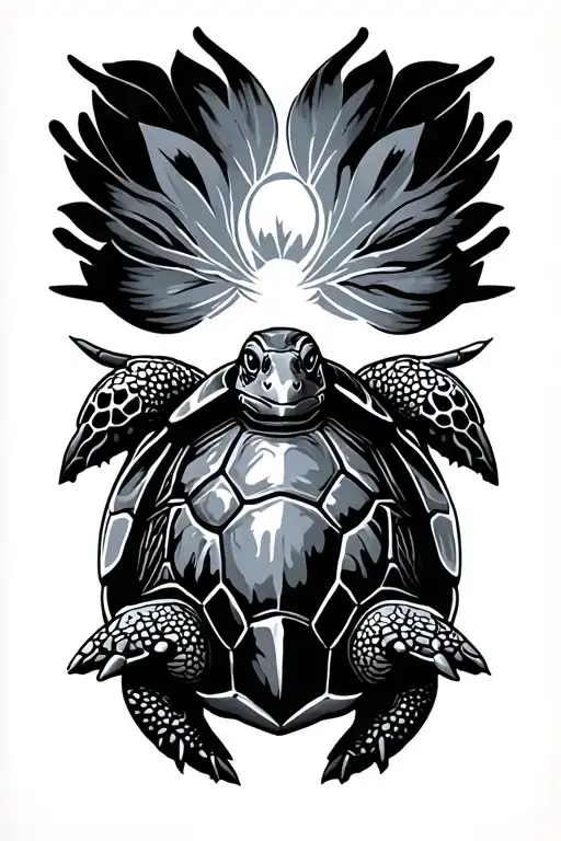 Japanese Turtle tattoo design idea