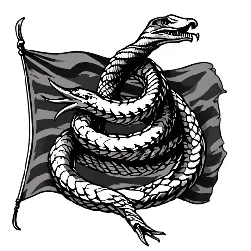 gadsden flag tattoo design idea