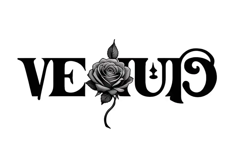 "4" The element of air, the planet Venus, the rose, the number four, and Libra are present in it. tattoo design idea