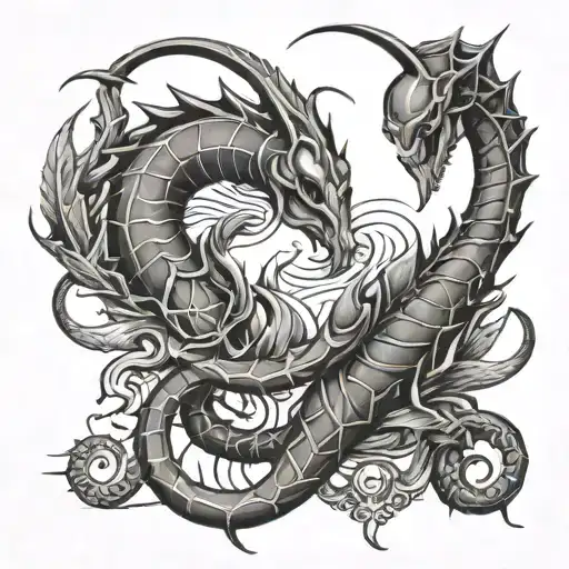 scorpio aquarius pisces capricone tattoo design idea