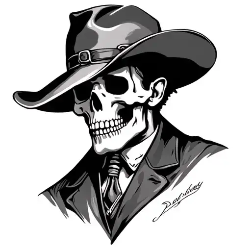 Doc Holliday Skeleton tattoo design idea