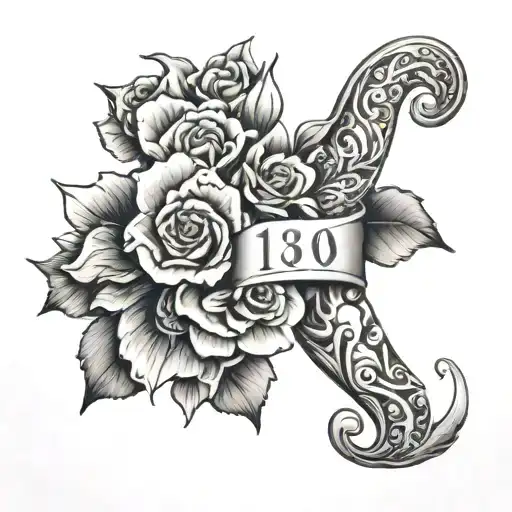 Child Birth Date tattoo design idea