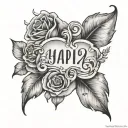 Child Birth Date tattoo design idea