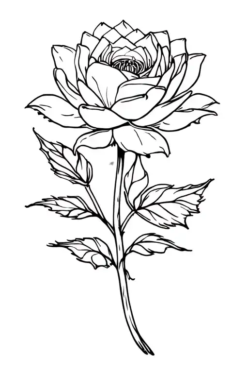 roses blooming lotus flower tattoo design idea